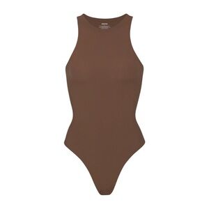 🤎SKIMS FITS EVERYBODY HIGH NECK BODYSUIT IN JASPER S C4